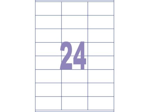 Kangaro KTC Etiket Kangaro ILK 70x36mm doos à 25 vel 24 etiketten per   A4 vel