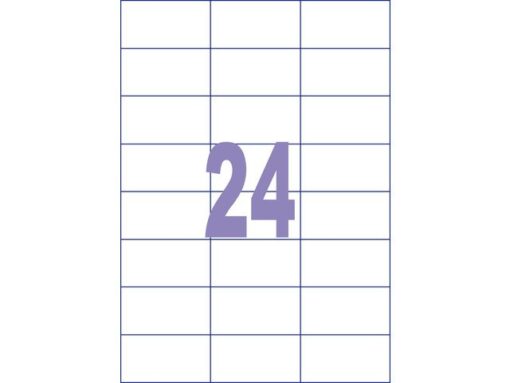 Kangaro KTC Etiket Kangaro ILK 70x37mm doos à 25 vel 24 etiketten per   A4 vel