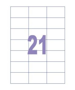 Kangaro KTC Etiket Kangaro ILK 70x42,3mm doos à 100 vel 21 etiketten    per A4 vel