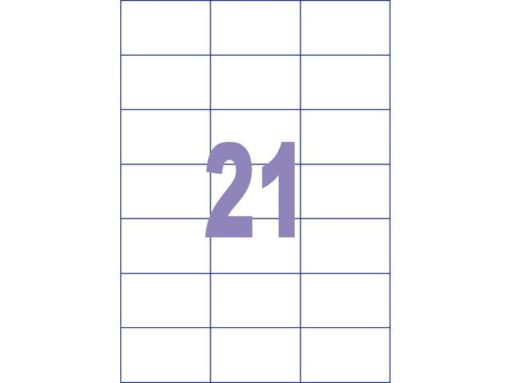 Kangaro KTC Etiket Kangaro ILK 70x42,3mm doos à 25 vel 21 etiketten per A4 vel