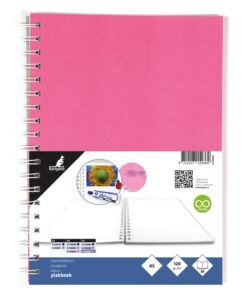 Plakboek Kangaro A5+ 120 grams 40 vel, voorkant roze