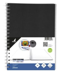 Plakboek Kangaro A5+ 120 grams 40 vel voorkant zwart 25x18cm papier(25x19cm met spiraal)