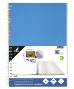 Kangaro KTC Fotoplakboek Kangaro 33x23cm blauw. Met pergamijnvellen. 36+36 vel