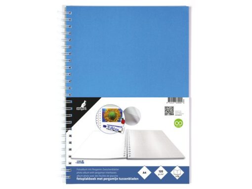 Kangaro KTC Fotoplakboek Kangaro 33x23cm blauw. Met pergamijnvellen. 36+36 vel