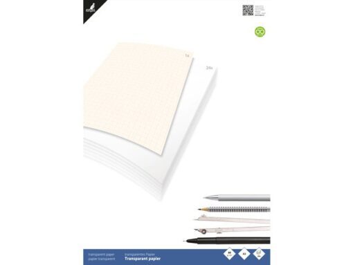 Kangaro KTC Transparant papier Kangaro A3 blok à 24 vel met 1 vel milimeterpapier