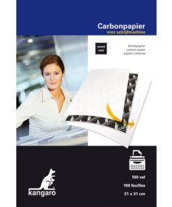 Kangaro KTC Carbonpapier Kangaro A4 21x31cm 100 vel zwart