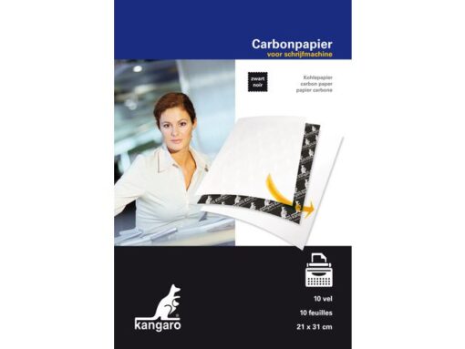 Kangaro KTC Carbonpapier Kangaro A4 21x31cm 10 vel zwart