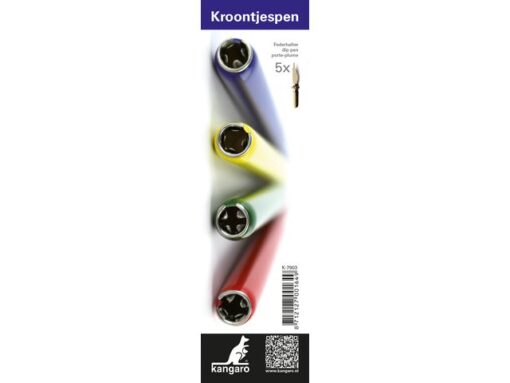Kroontjespenhouder blauw Kangaro met 5 kroontjes