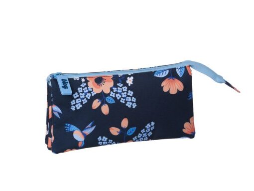 Ancor Pennen etui Flowers, met rits