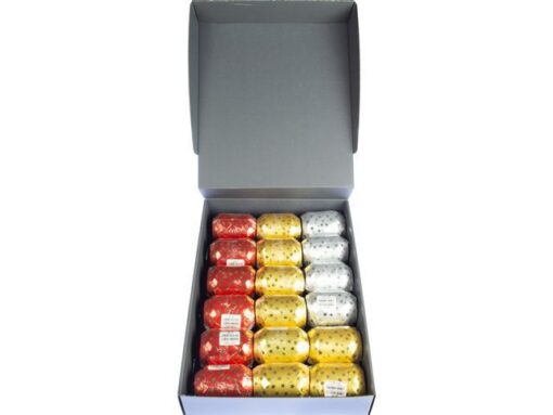 Kangaro KTC Lint Kangaro 18 bolletjes kerst assorti glimmend in 3       soorten