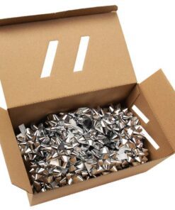 Rozetten metallic Kangaro 60mm zilver 25 stuks in doos