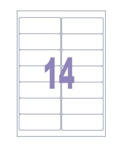 Kangaro KTC Etiket Kangaro ILK 99,1x38,1mm doos à 100 vel 14 etiketten  per A4 vel