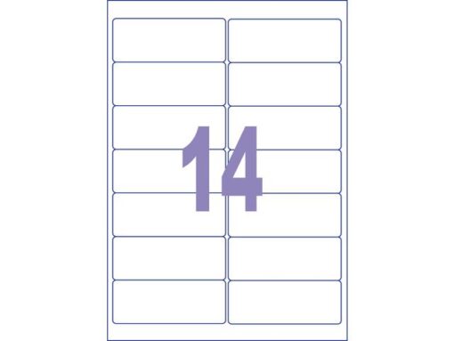 Kangaro KTC Etiket Kangaro ILK 99,1x38,1mm doos à 25 vel 14 etiketten   per A4 vel