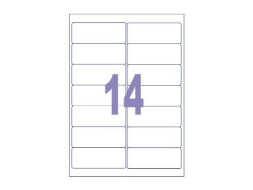 Kangaro KTC Etiket Kangaro ILK 99,1x38,1mm doos à 100 vel 14 etiketten  per A4 vel
