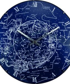 Wandklok NeXtime dia. 35 cm, bol glas, 'Milky Way dome'