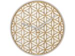 Wandklok NeXtime dia. 50 cm, hout/spiegel, wit