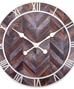 Wandklok Nextime Roman Vintage dia 58cm hout Donker bruin
