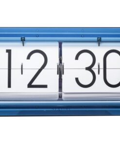 Tafel/wandklok NeXtime Big Flip 36x17x8.5cm acryl blauw