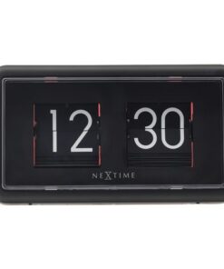 Flip klok Nextime 18x10x7cm tafel/wand oranje/zwart