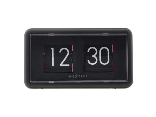 Flip klok Nextime 18x10x7cm tafel/wand oranje/zwart