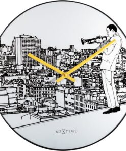 Wandklok NeXtime Trumpet City Ø 40 cm