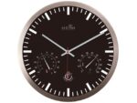 Wandklok Nextime dia 25cm zwart aluminium Radio Controlled