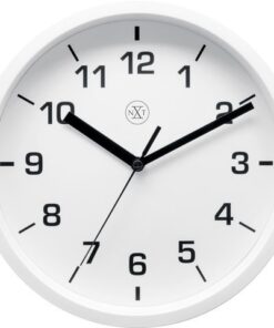 NeXtime wandklok NXT diameter 20cm kunststof wit, witte wijzerplaat