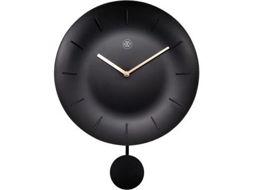 NeXtime Wandklok nXt Bowl Ø 30 cm zwart