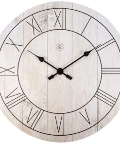 NeXtime Wandklok nXt Paul dia 40cm hout wit