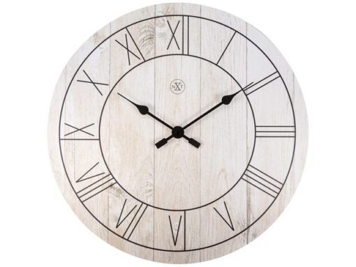 NeXtime Wandklok nXt Paul dia 40cm hout wit