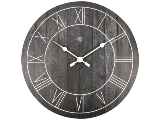 NeXtime Wandklok nXt Paul dia 40cm hout zwart