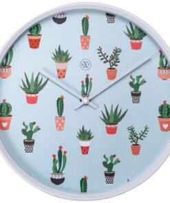 NeXtime Wandklok nXt Cactus dia 30cm kunststof wit