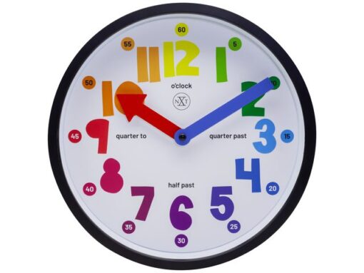 NeXtime Wandklok nXt Sophia dia 26 cm kunststof zwart