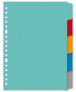 Kangaro KTC Tabblad Kangaro A5 blanco karton 180 grams assorti 17-gaats 5-delig