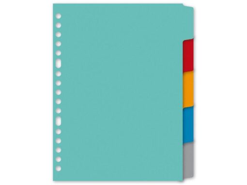 Kangaro KTC Tabblad Kangaro A5 blanco karton 180 grams assorti 17-gaats 5-delig