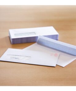 Dienstenvelop venster links Raadhuis 110x220mm DL (EA5/6)   wit met plakstripdoos a 500 stuks