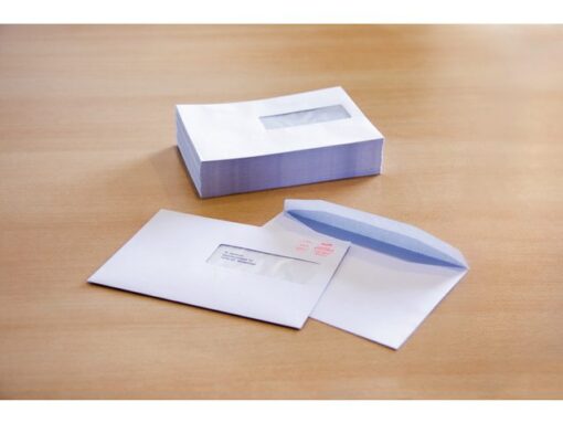 Dienstenvelop venster rechts Raadhuis 162x229mm C5 wit met  plakstrip doos a 500 stuks