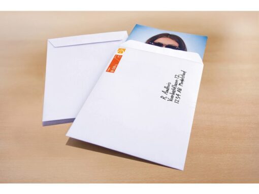 Akte envelop Raadhuis 220x312mm EA4 wit gegomd doos a 250   stuks