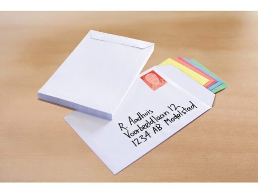 Akte envelop Raadhuis 162x229mm C5 wit plakstrip krimp a 25 stuks .