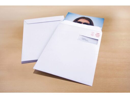 Envelop Raadhuis 229x324 C4 VR akte plakstrip wit 120gr 25  stuks
