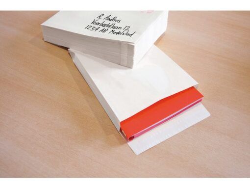 Monsterzak Raadhuis 229x324x38mm C4 wit plakstrip krimp a   10 stuks