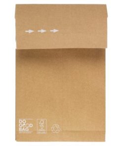 Monsterzak Raadhuis 200x300x50 mm kraftliner recycling 10   st bruin Do Good Bag 135 gram