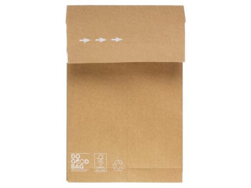 Monsterzak Raadhuis 200x300x50 mm kraftliner recycling 10   st bruin Do Good Bag 135 gram