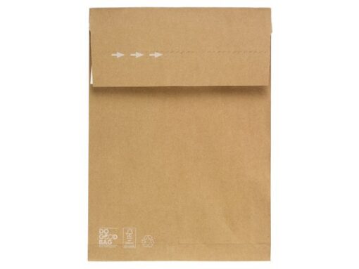 Monsterzak Raadhuis 250x350x50 mm kraftliner recycling 10   st bruin Do Good Bag 135 gram