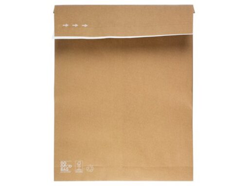 Monsterzak Raadhuis 380x480x80 mm kraftliner recycling 10   st bruin Do Good Bag 135 gram