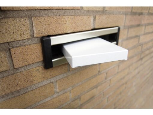Brievenbusdoos Raadhuis A4+ 350x250x28mm wit 650grs duplex  krimp a 5 stuks