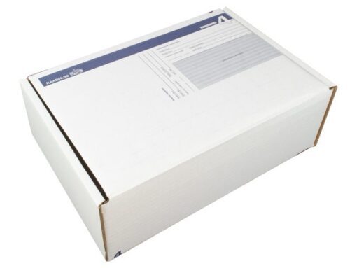 Postpakketdoos 4 Raadhuis 305x215x110mm bedrukt 5 stuks