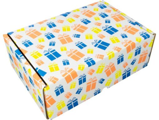 Cadeaupakketdoos Raadhuis 4 305x215x110mm krimp a 5 stuks