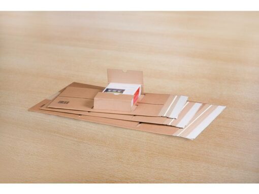 Wikkelverpakking Raadhuis A5+ 249x165x60mm bruin 10 stuks