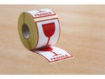 Etiket Raadhuis 74x105mm 500 stuks glas/breekbaar